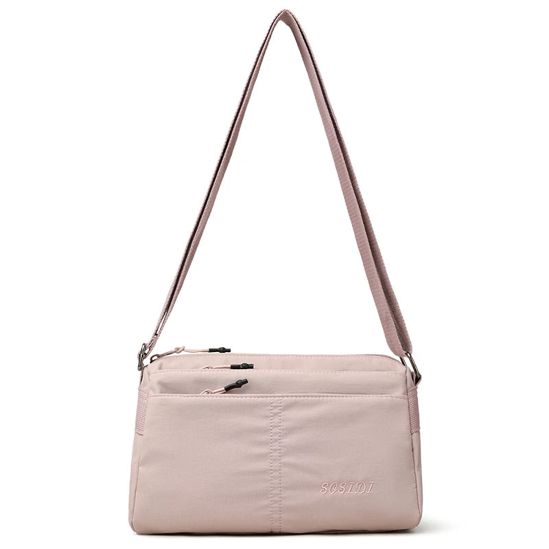 Four Layers Pockets Nylon Purses and Handbags Women Shoulder Bag Luxury Handbags Women Bags Designer Crossbody Bags for Women Pink