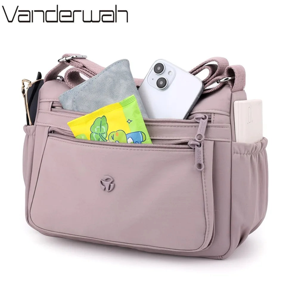 Just Hold A Lot Waterproof Nylon Shoulder Crossbody Bags for Women Messenger Travel Daily Use Bags Suitable for Mothers Shopping