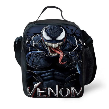 Marvels V-venoms Child School Backpack with Lunch Bags ,Pencil Bags ,School Bags for Boys Girls Best Gift XHOO1-KB-102-A6