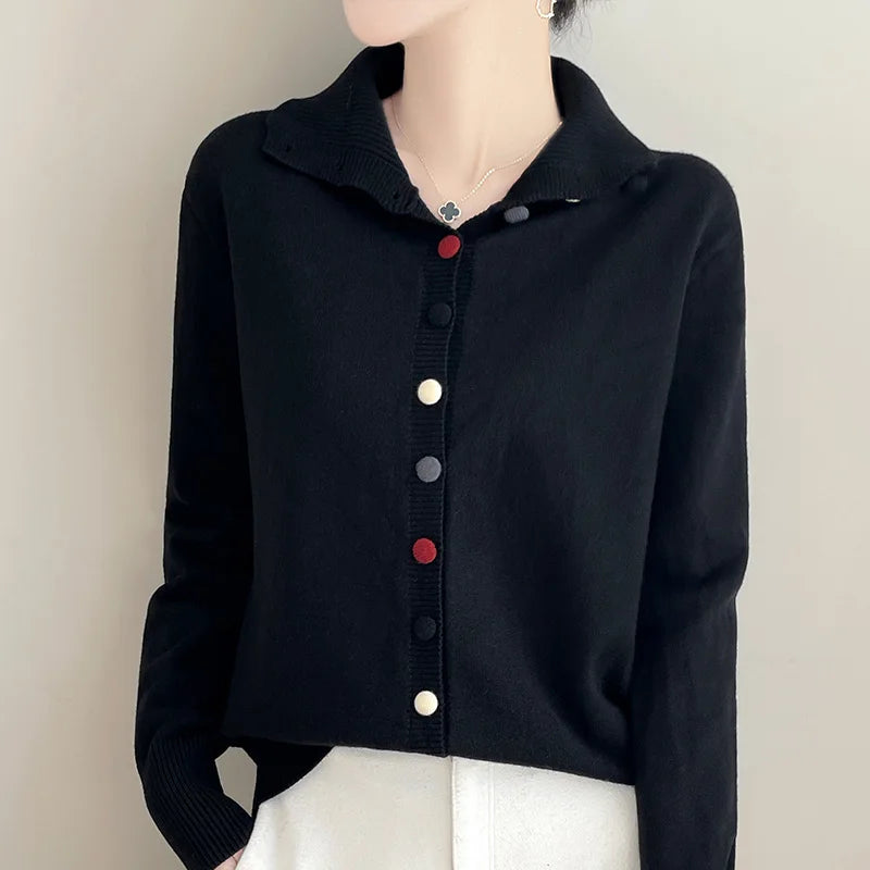 2024 New Cashmere Cardigan Women Long Sleeve Sweaters Cashmere Cardigan Autumn Winter Women Knitwear Fashion Coat