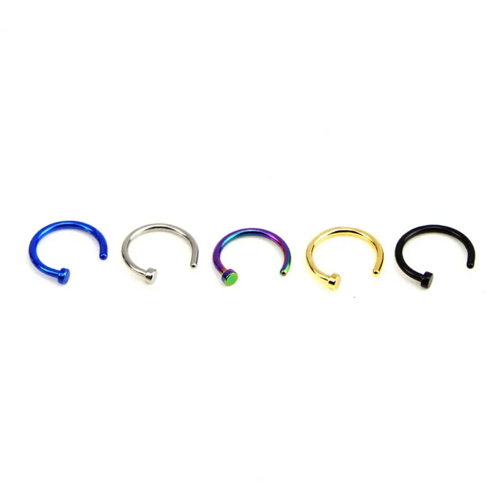 Geometric Shape Nose Clip Ring Septum Lip Rings Stainless Steel Horseshoe Women Body Jewelry Gift For Prom Simple Long Lasting