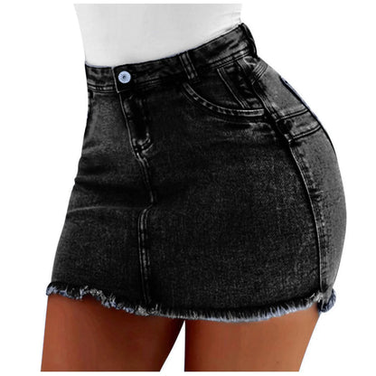 Mini Skirt Women's Wash Mini Female Short Skirts Summer Women's Sexy Denim Skirt Skirts for Women Knee Length Casual