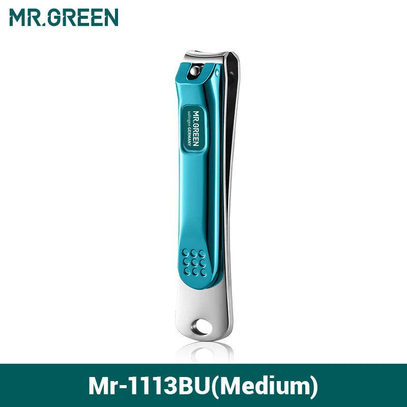 MR.GREEN Nail Clippers Stainless Steel Curved blade Clipper Fingernail Scissors Cutter Manicure tools trimmer with nail files Mr-1113BU