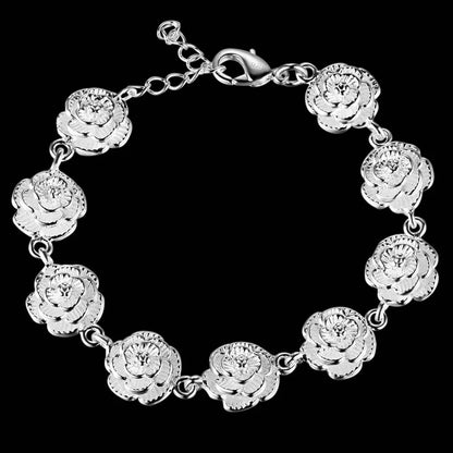 New High quality 925 Sterling Silver 4MM Women Men chain Male Twisted Rope Bracelets Fashion Silver Jewelry LH028