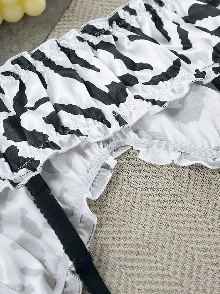 Marthaqiqi Printing Women Sleepwear 2 Piece Set Tank Tops Pajamas Crop Top Spaghetti Strap Nightgowns Shorts Casual Nightie Suit