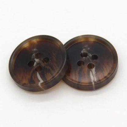 HENGC 15mm 20mm Round Resin Horn Pattern Black Buttons For Sewing Vintage Men Suit Blazer Coat Windbreaker DIY Crafts Wholesale