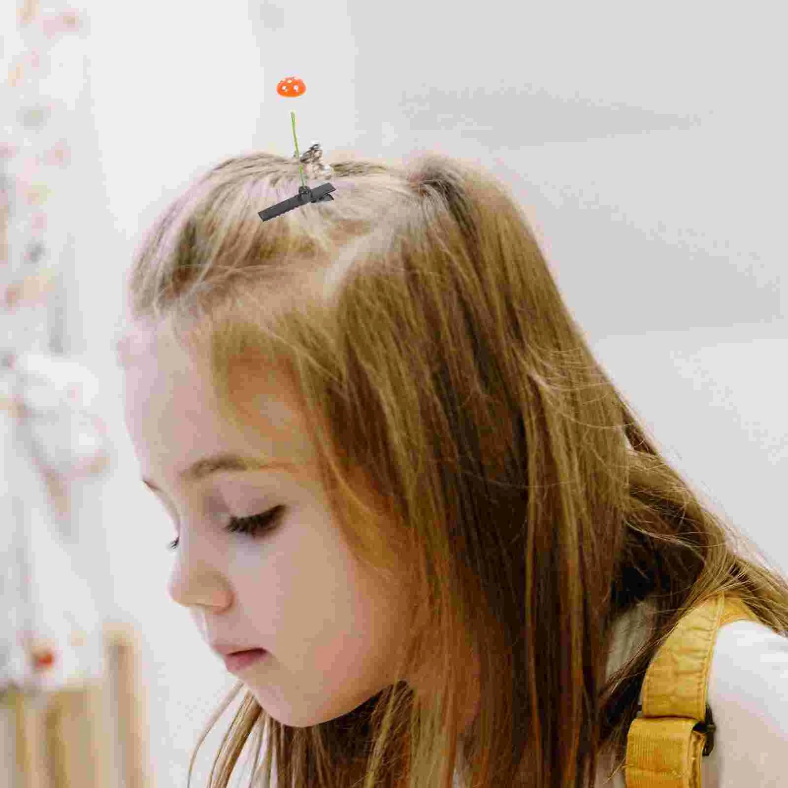 30 Pcs Accessories Mushroom Lemon Tree Hair Clip Women's Barrettes Hairclip Clips Small Plastic and Zinc Alloy Assorted Color