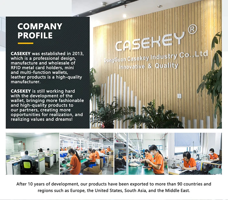 CASEKEY Pink Wallet Slim Minimalist Leather Pop UP Wallet Rfid Blocking Mini Aluminum Automatic Card Holder for Women Men