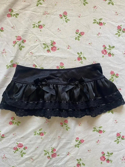 Sweet Korean Aesthetic Y2K Women Dress Classic Halter Bow Girl Tide Cute Sundress Casual Harajuku Vintage Slim Chic Frock Mini Black