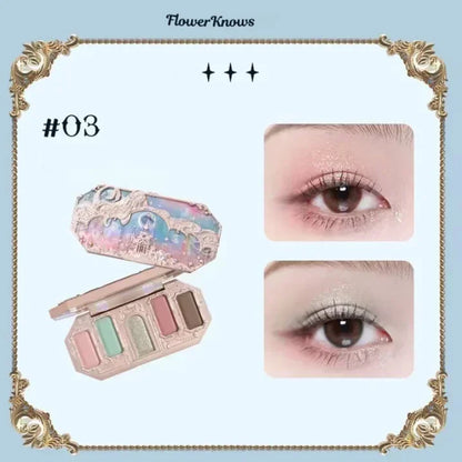 Flower Knows Moonlight Mermaid Eyeshadow Palette 8-Color Matte Shimmer Glitter Eye Makeup Cosmetics Women Beauty Eye Shadow 03 CHINA