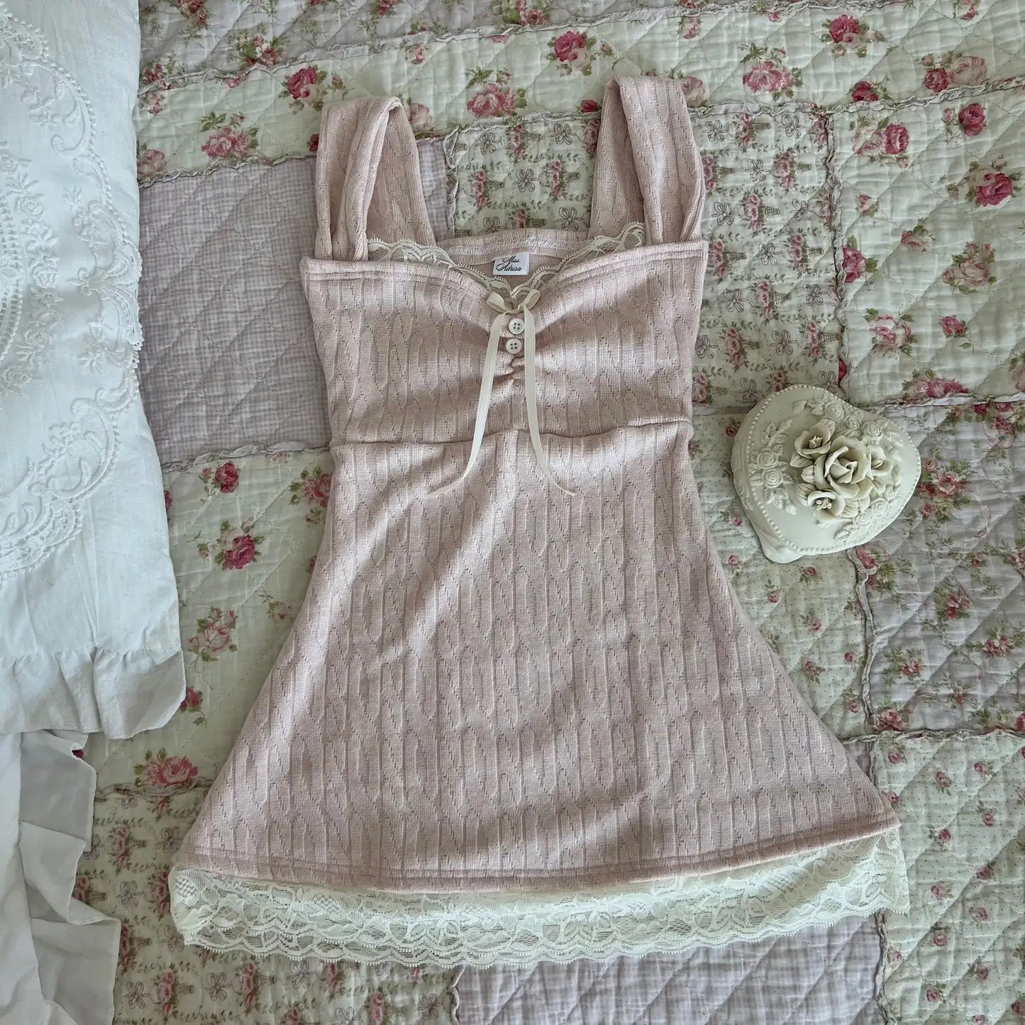 Polka dot Vintage Pink Hot Cute Dress Aesthetic Slim Y2K Short Sleeve Sundress Women Sweet Clothing Fashion Harajuku Lace Frock Pink 5