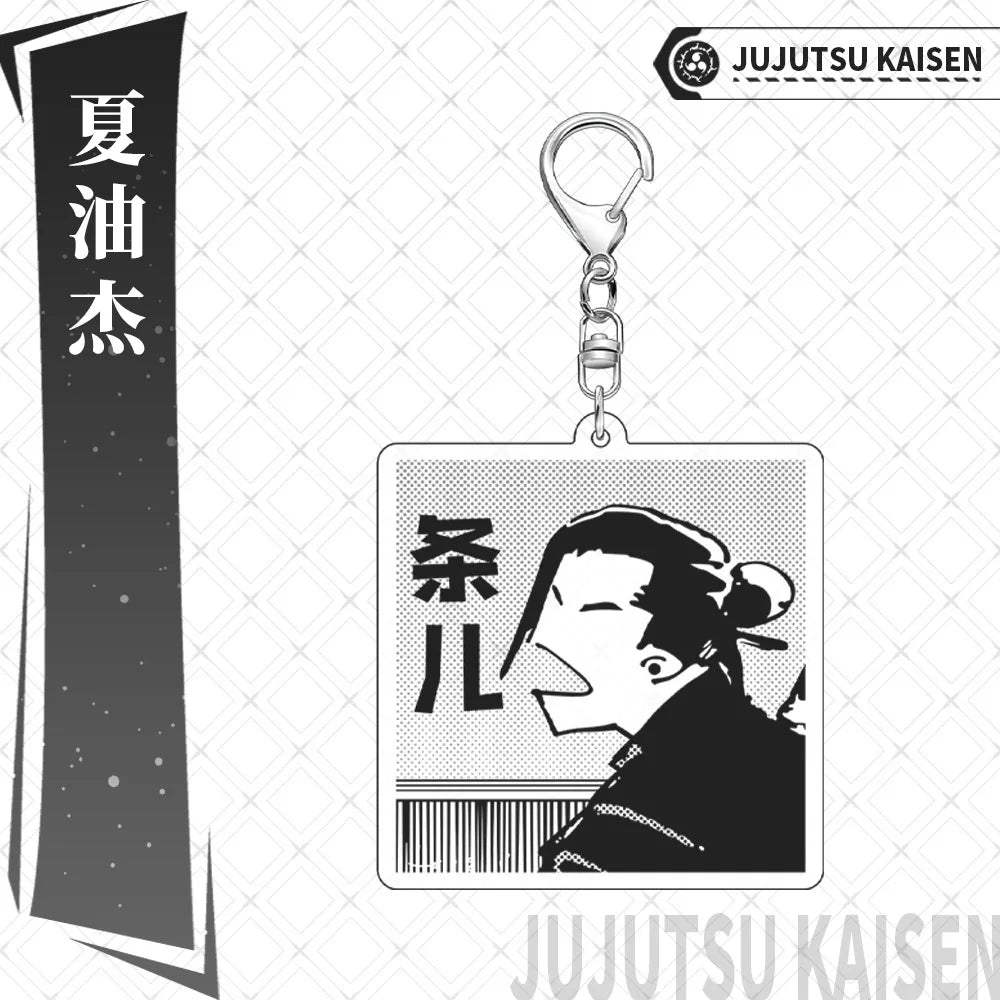 Anime Japanese Cartoon Satoru Gojo Geto Suguru Key Chain Cute Bag Backpack Pendant Acrylic Couple Keychains Jewelry Accessories K-ZSHZ-b