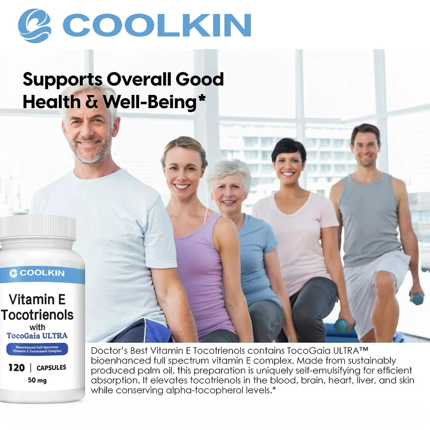 Vitamin E Tocotrienols - Supports Healthy Immune and Cardiovascular Systems, Promotes Skin Health, Antioxidant