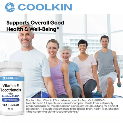Vitamin E Tocotrienols - Supports Healthy Immune and Cardiovascular Systems, Promotes Skin Health, Antioxidant