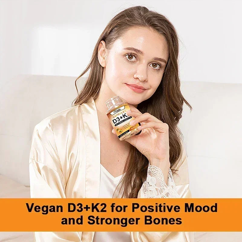 Vitamin D3 + K2 Supplement - Support Teeth, Bone, Heart Health & Joint Health