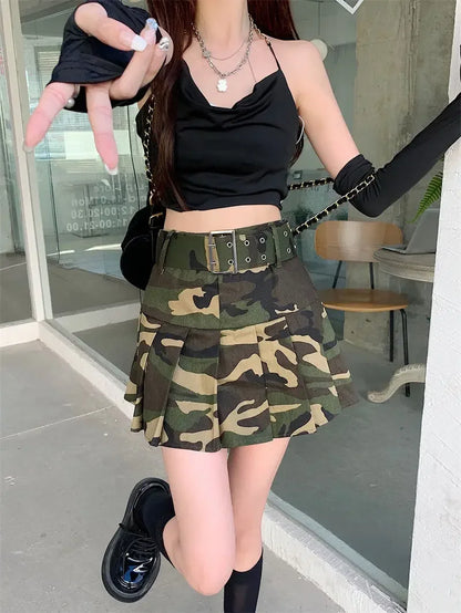 Short Mini High Waist Gyaru Skirts for Women Pleated Pleat Quality Modest Premium Aesthetic Stylish Y2k Vintage V Woman Skirt