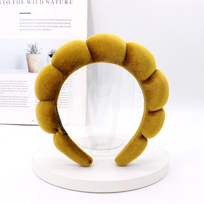 Sponge Spa Headband Velvet Washing Face Wide Padded Headband Skin Care Makeup Removal Shower for Women Girls Hair Accessories