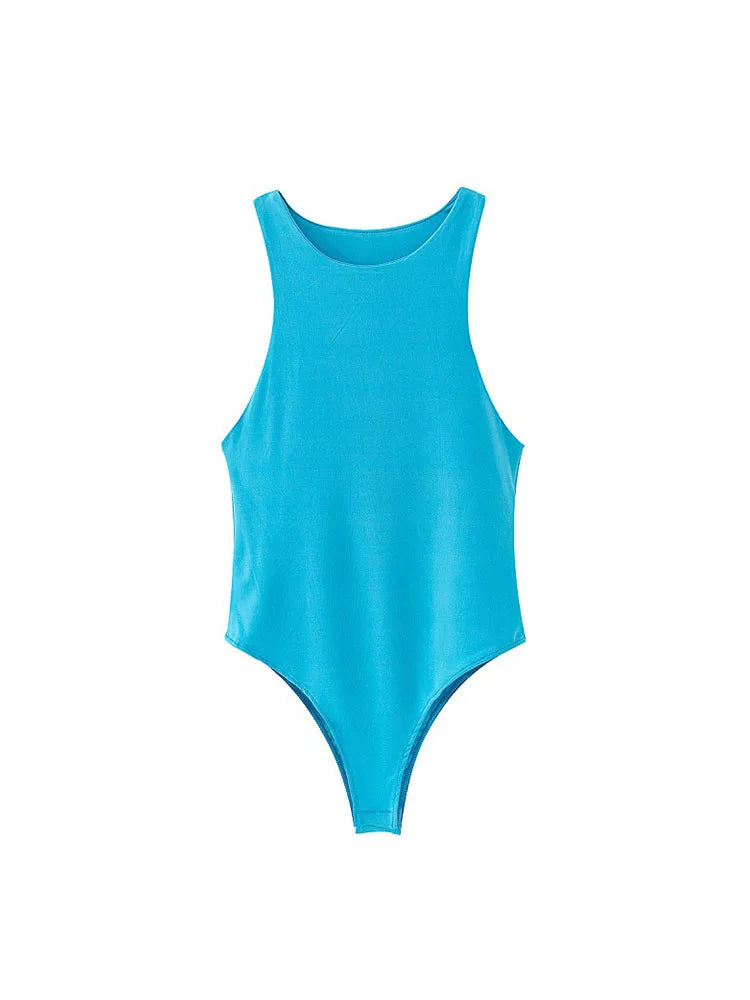 2025 summer solid sexy bodycon women bodysuits female 8 color green slim casual bodysuit chic lady club short playsuits femme