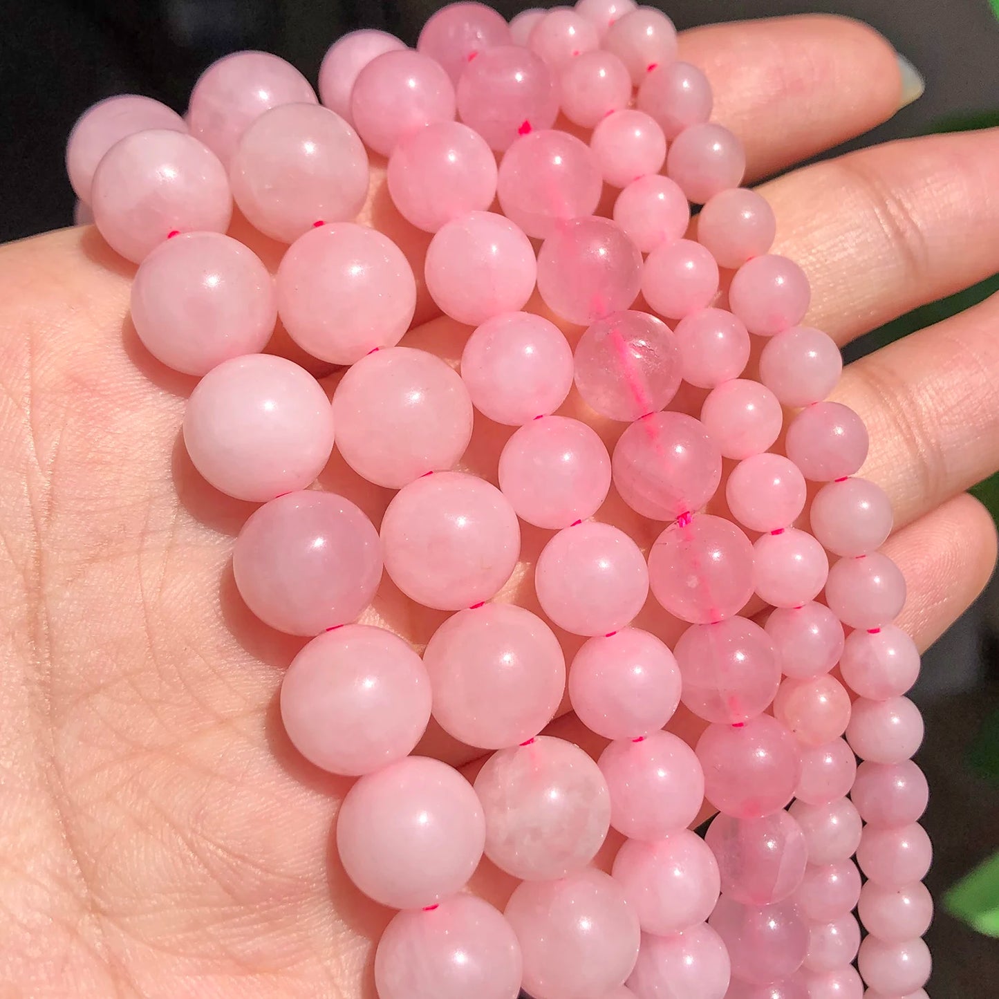 Natural Amethyst Stone Beads 6/8/10mm Round Shape Crystal Loose Spacer Beads For Jewelry Making Diy Bracelet Necklace 15inch Rose Quartz