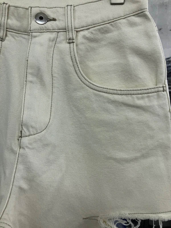 Dave&Di Summer British High Street Retro Loose Jeans With High Waist Wide Legs Broken Jeans For Women Boyfriend Style Mom Jeans