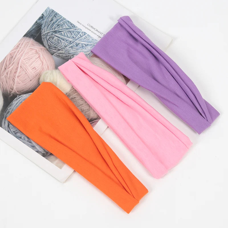 3Pcs/set Hair Band Fashion Elastic Headbands Twisted Cross Head Wrap Hair Band Hair Accessories for Women Simple Headband style-A 10cm-22.5cm