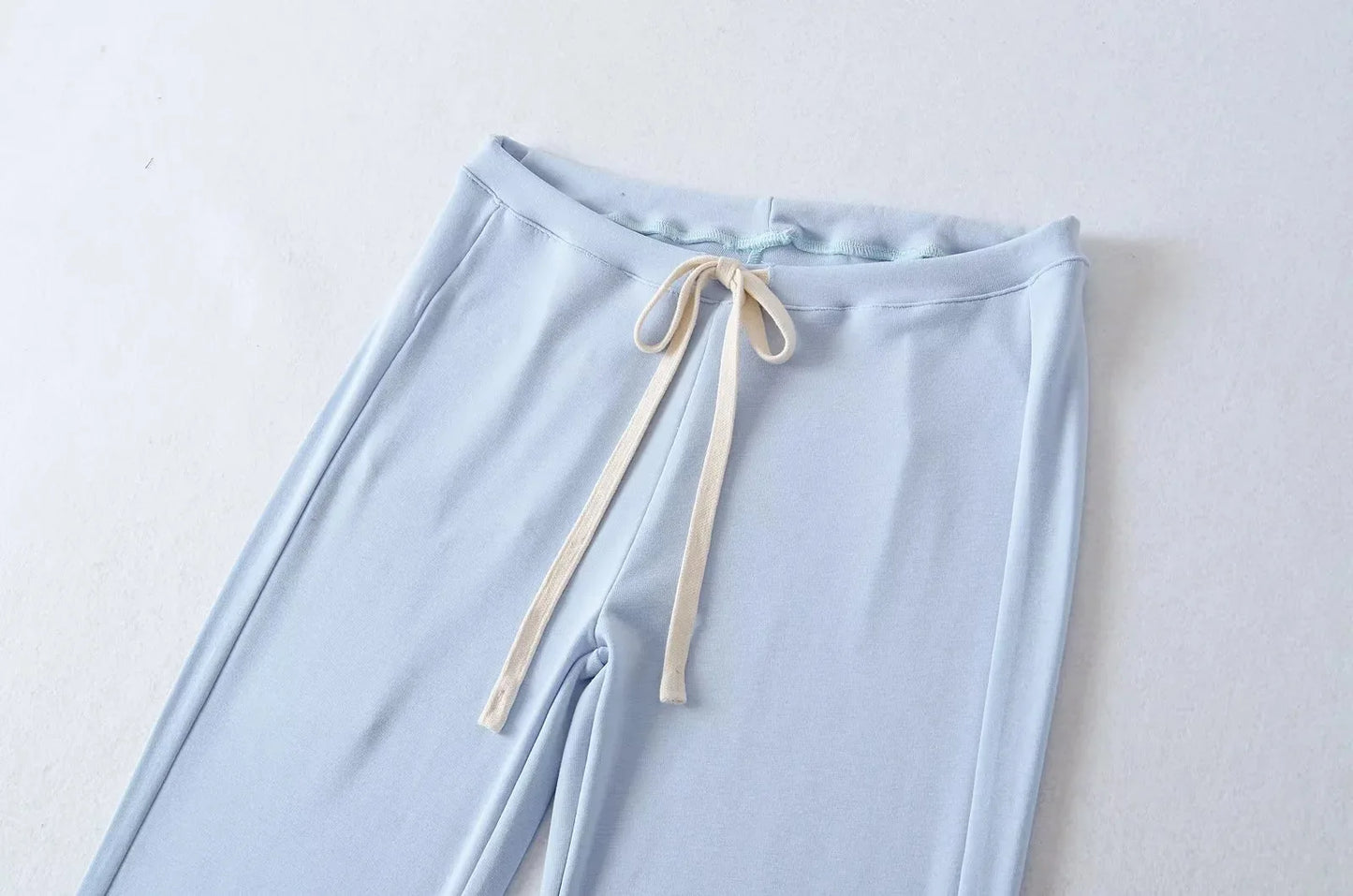 High waisted wide leg micro flared pants spring new style with a drooping feel, home stretch casual pants pantalones mujer