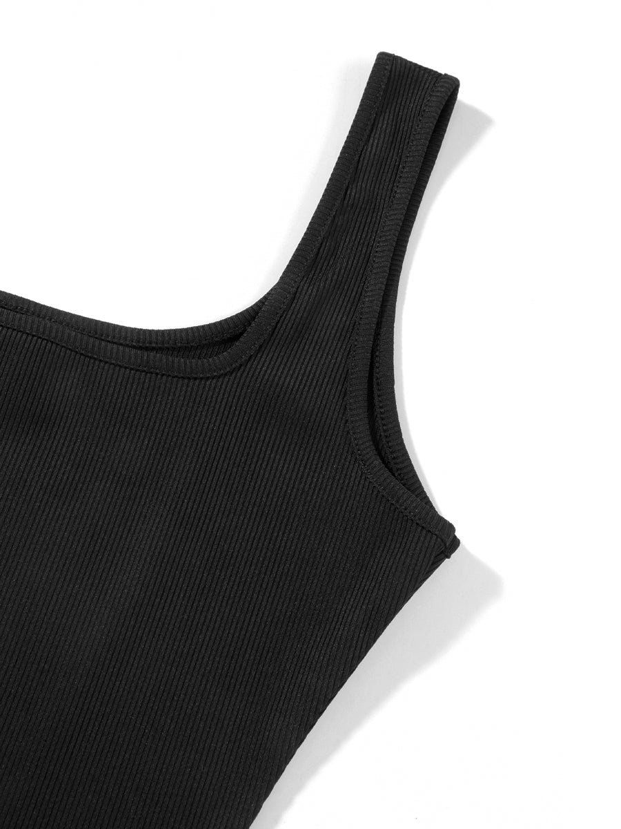 Women Sleeveless Bodycon Jumpsuit Summer Solid Color U-neck Romper Pants Streetwear Clubwear Badiee Stylez