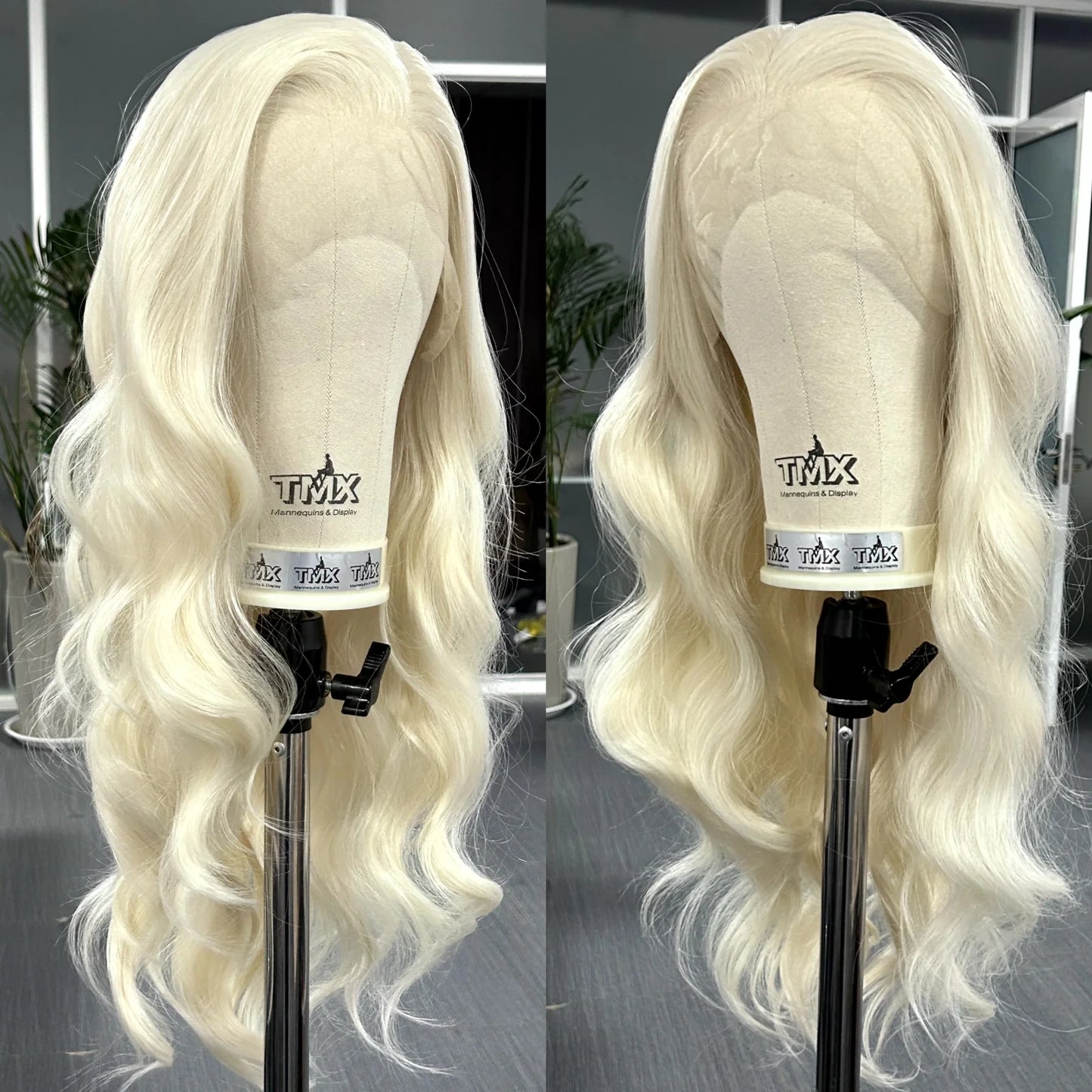 Platinum Blonde Long Wavy Synthetic Wig Free Part Loose Wave Natural Curly 13X4 Lace Front Wigs for Women Daily Party Cosplay Badiee Stylez