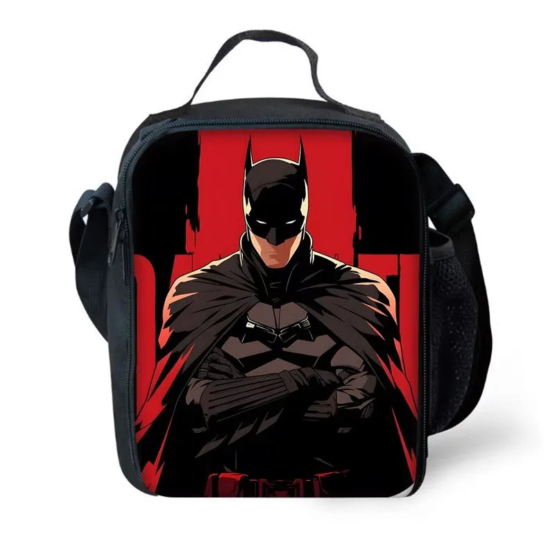Child Superhero Batmans School Backpack with Lunch Bags ,Pencil Bags ,School Bags for Boys Girls Best Gift XHOO1-KB-049-A6