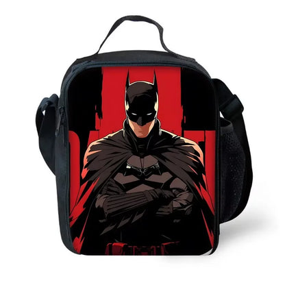 Child Superhero Batmans School Backpack with Lunch Bags ,Pencil Bags ,School Bags for Boys Girls Best Gift XHOO1-KB-049-A6