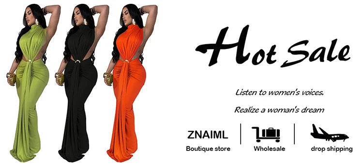 Znaiml Summer Elegant Evening Dress Women Sexy Green Side Cut Out Off Shoulder Sleeveless Fashion Birthday Prom Party Vestidos