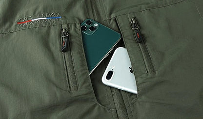 Men's Summer vest 2024 Thin Style Multi Pocket Waterproof Durable Large Size Casual Outdoor Travel Vest Men's Sleeveless Jacket