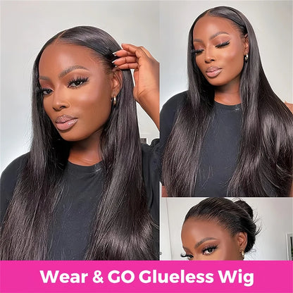Glueless Hd Lace Human Hair Bone Straight Lace Front Wigs 4x4 5x5 Pre-Cut Lace Wig Human Hair Lace Closure Wig For Black Women Badiee Stylez