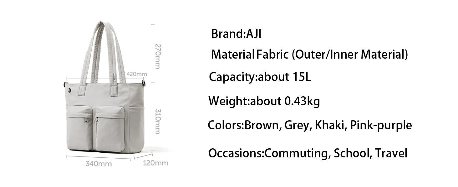 AJI Shoulder Bag For Women 2025 New Fashion Crossbody Bag Wear-Resistant Waterproof Nylon Female Handbags Ladies Messenger Bag