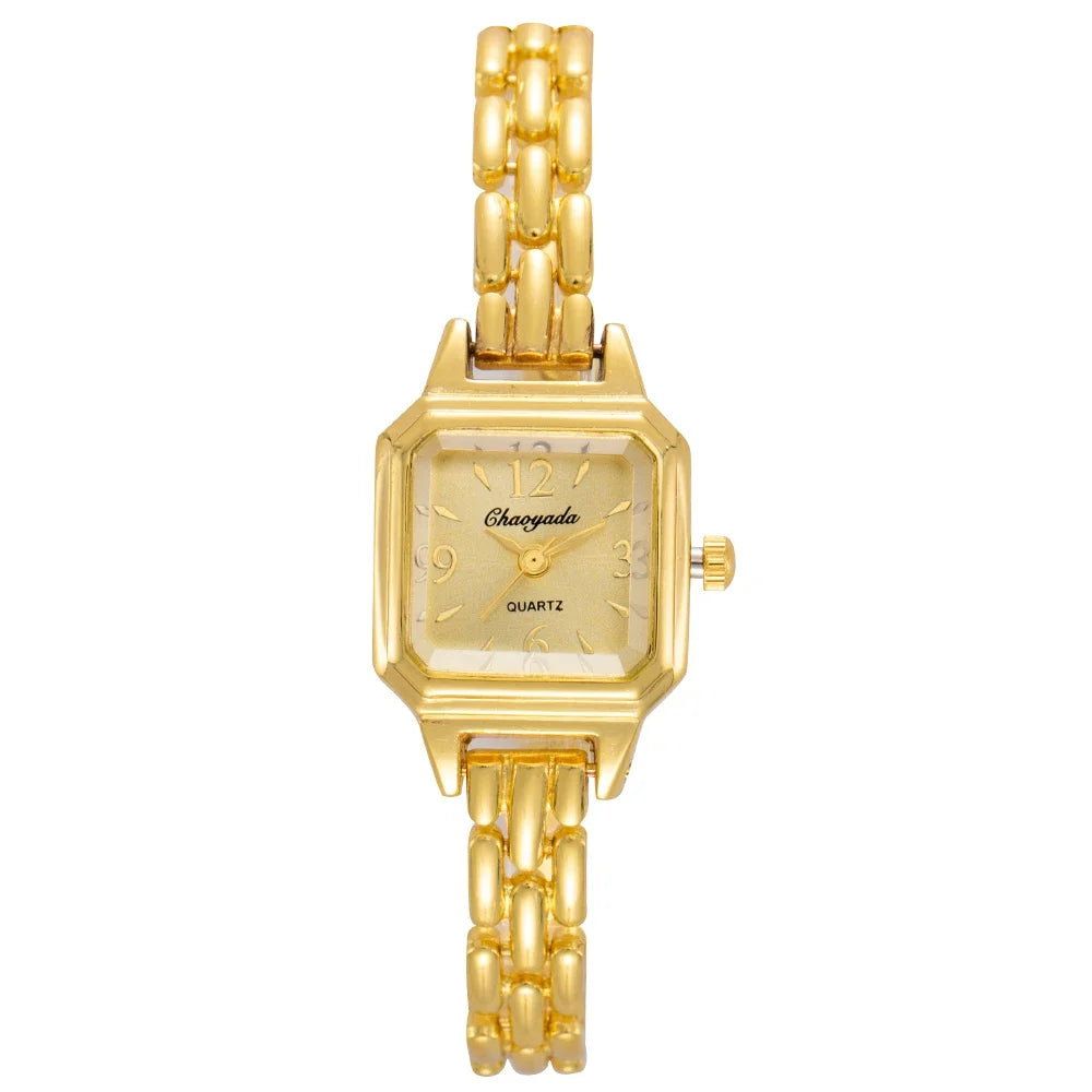 Luxury Golden Women's Quartz Watches Fashion Brand Square Ladies Wristwatches Clock Simple Elegant Woman Watch relogio feminino