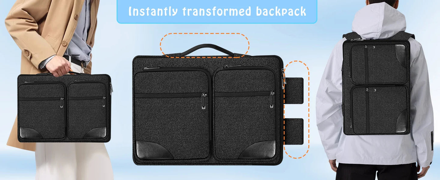 Slim Laptop Case 15-16 Inch Spill-Resistant Handbag Briefcase for Most Popular 15.6 Inch Notebooks - Sleeve Protection