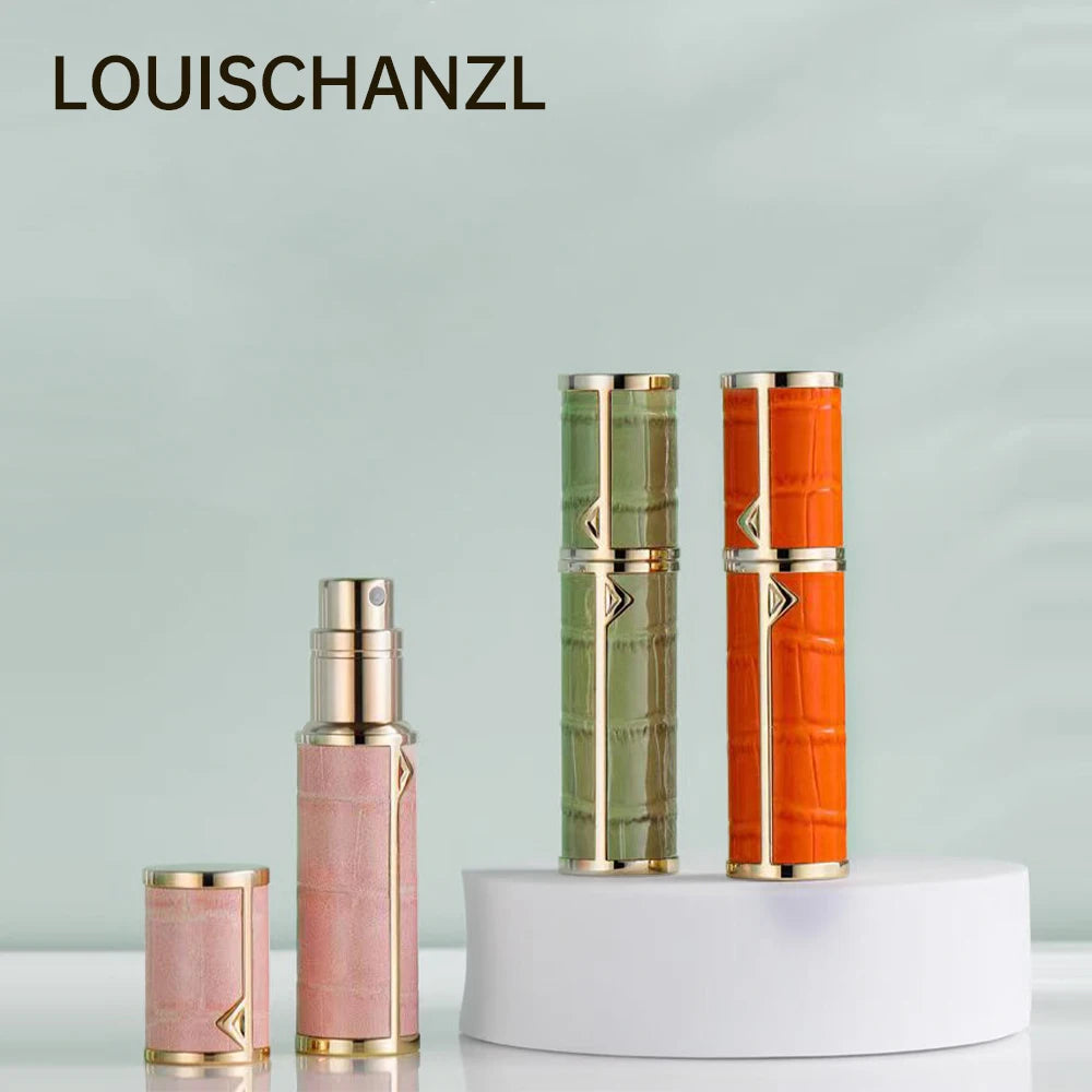 Louischanzl Perfume Atomizer Portable Liquid Cosmetics Containers Traveling 5ml Alcochol Perfume Refillable Bottles Empty Spray