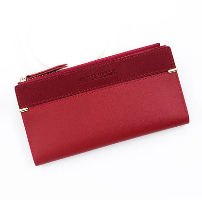 Long Purses For Women Wallet New Fashion Long Coin Purse Card Holder Small Ladies Wallet Female Hasp Mini Clutch billetera bolas red2 CHINA
