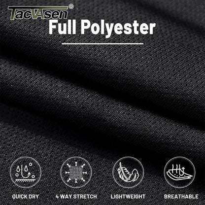 TACVASEN Breathable Mesh Sportswear Pants Men's Casual Trousers Elastic Waist Running Joggers Hiking Mountain Loose Fit Pants