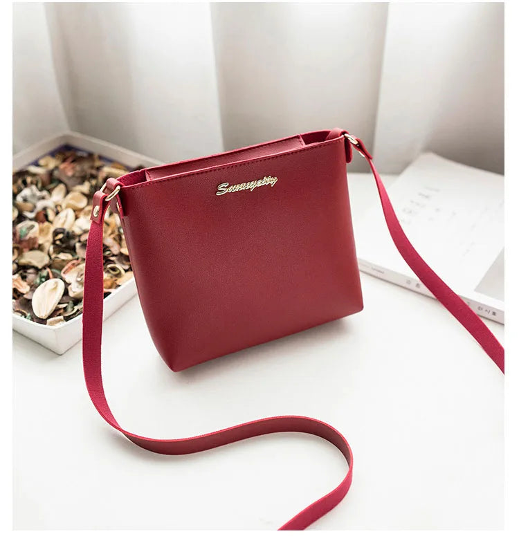 Fashion Solid Color Shoulder Bag Women Crossbody Bags Women PU Leather Woven Bag Mobile Phone Purse Mini Handbags hand bag