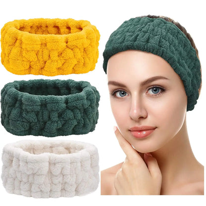 Face Wash Headband Makeup Single Circle Coral Velvet Hair Cover Sports Yoga Hair Accessory For Women 3pcs 2