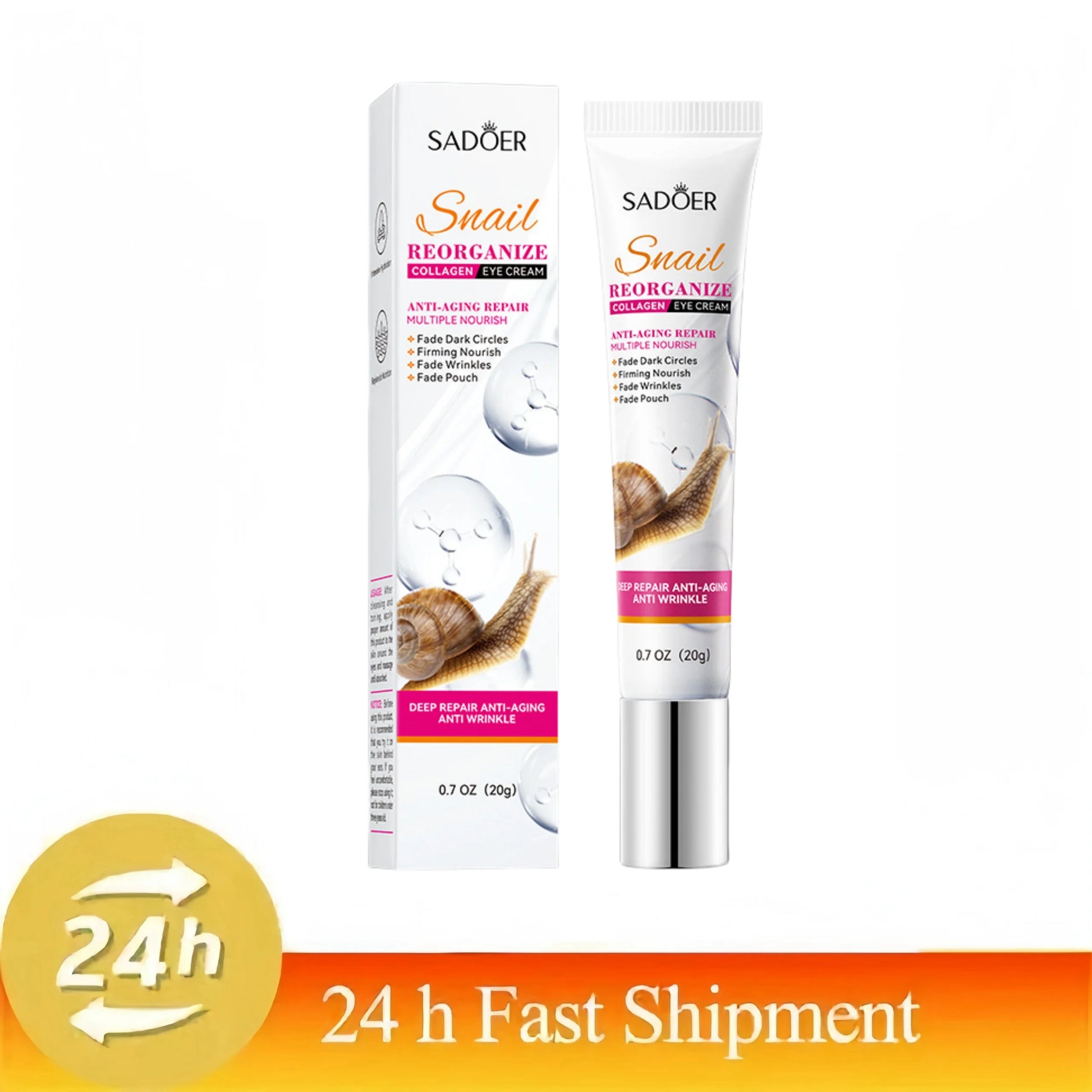 Remove Eyes Bags Eye CreamSnail Collagen Anti Dark Circles Anti-wrinkleMoisturizing Firming Beauty Eyes SkinCare Products 1pc