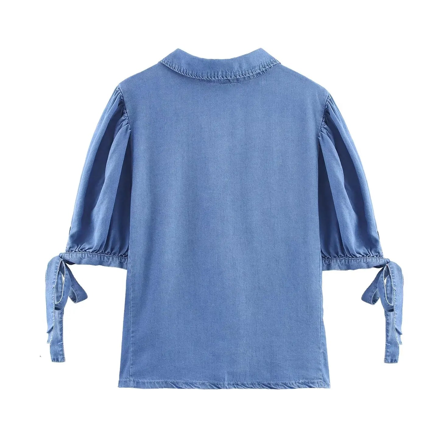 HH Women Solid Pant Sets Short Sleeves Bow Single-breasted Turn-Down Collar Shirts+Autumn Elastic Waist Pockets Wide Leg Pants Badiee Stylez