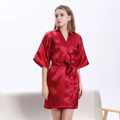 King And Queen Satin Robes Set Couple Couples Robes Mr. And Mrs. Kimono for Bride Kimonos Mr and Mrs Personalized Robes burgundy