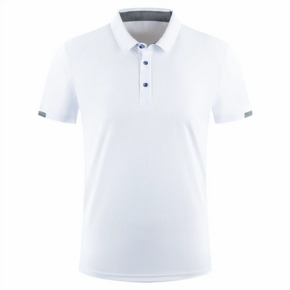 8 Colors Quick-Drying Breathable Sports Polo Shirt Custom Logo Print Embroidery Design Company Brand Tops S-4xl White