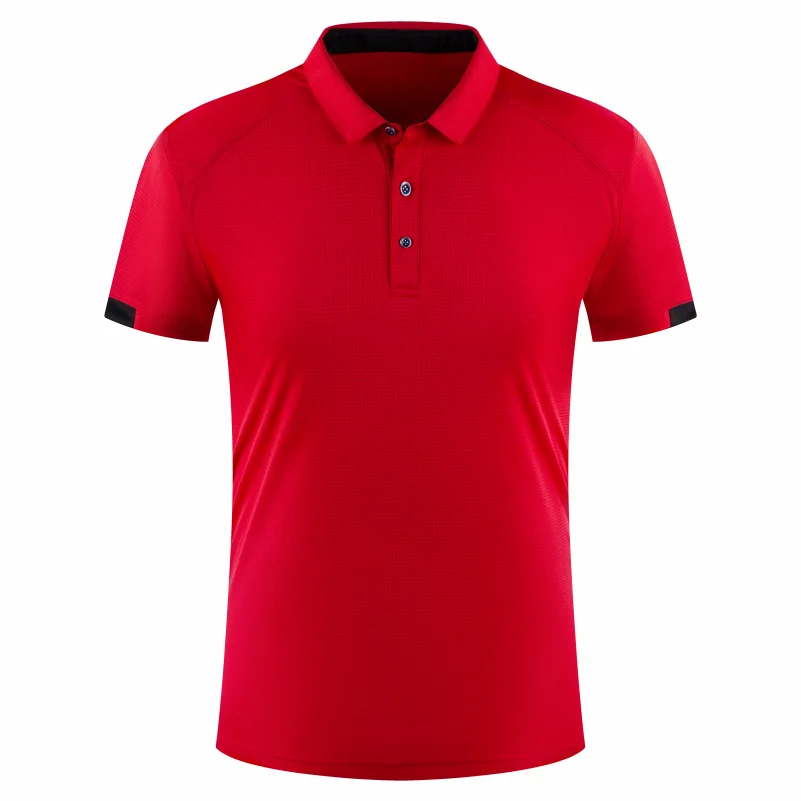 8 Colors Quick-Drying Breathable Sports Polo Shirt Custom Logo Print Embroidery Design Company Brand Tops S-4xl Red