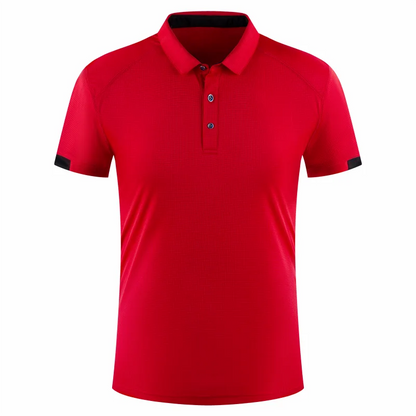 8 Colors Quick-Drying Breathable Sports Polo Shirt Custom Logo Print Embroidery Design Company Brand Tops S-4xl Red
