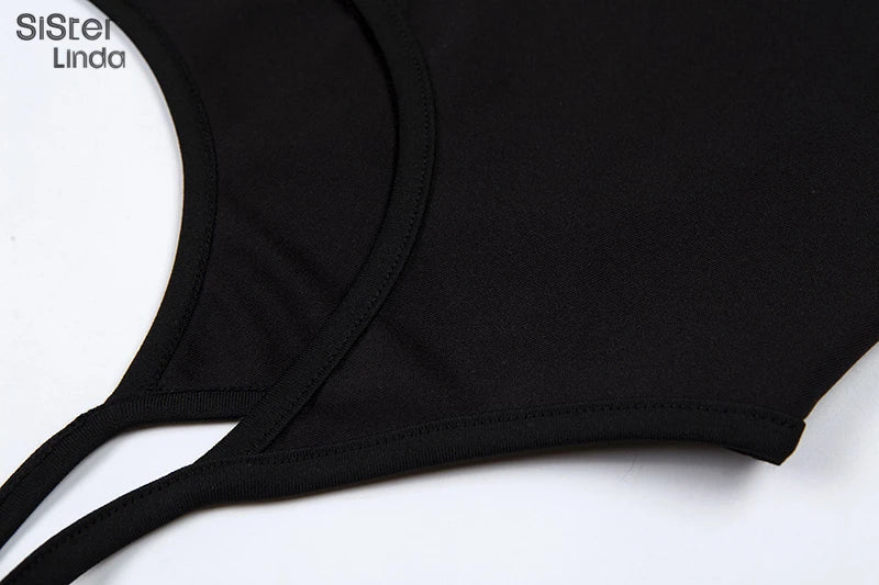Sisterlinda Sexy Backless Sleeveless Black Playsuits Womens Elastic Soft Casual Wear Short Rompers Jog Sportswear Bodysuits 2020