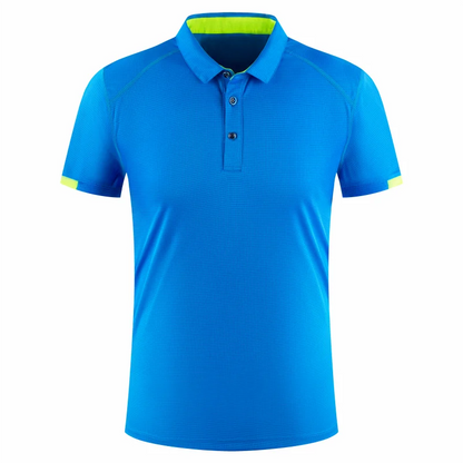 8 Colors Quick-Drying Breathable Sports Polo Shirt Custom Logo Print Embroidery Design Company Brand Tops S-4xl Blue
