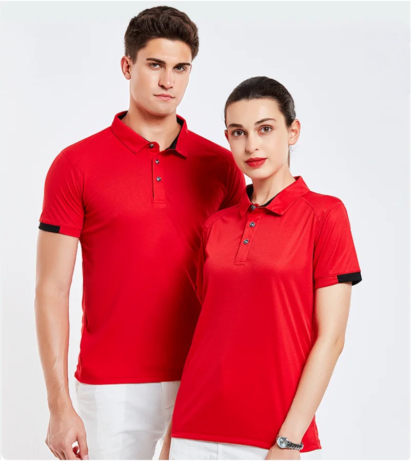 8 Colors Quick-Drying Breathable Sports Polo Shirt Custom Logo Print Embroidery Design Company Brand Tops S-4xl